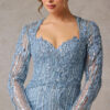 Vestido de fiesta ice blue 2XL - Cód. 16341 - Imagen 4