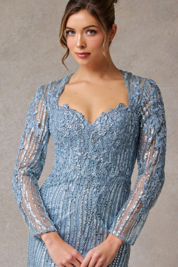 Vestido de fiesta ice blue 2XL - Cód. 16341 - Imagen 4