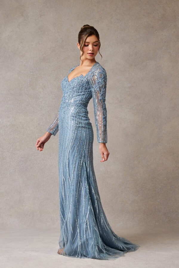 Vestido de fiesta ice blue 2XL - Cód. 16341 - Imagen 5