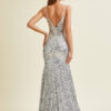 Vestido de fiesta silver M - Cód. 16342 - Imagen 3