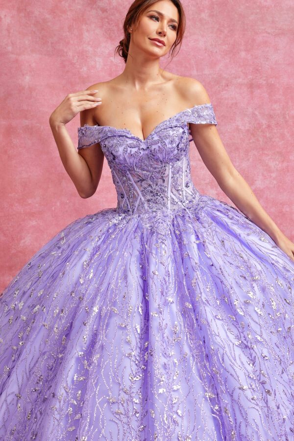 Vestido de quince años lilac L - Cód. 16331 - Imagen 5