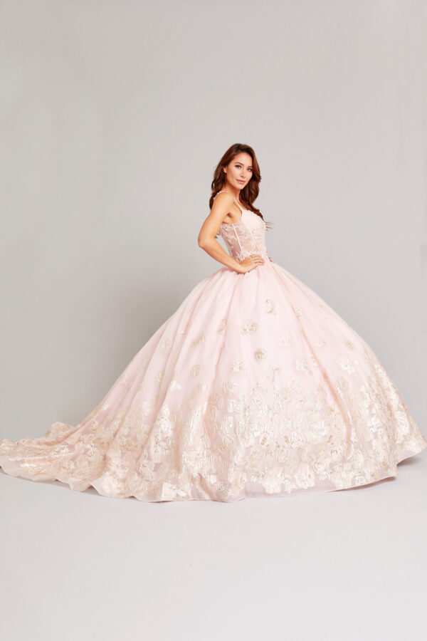 Vestido de quince años light pink M - Cód. 16332 - Imagen 6