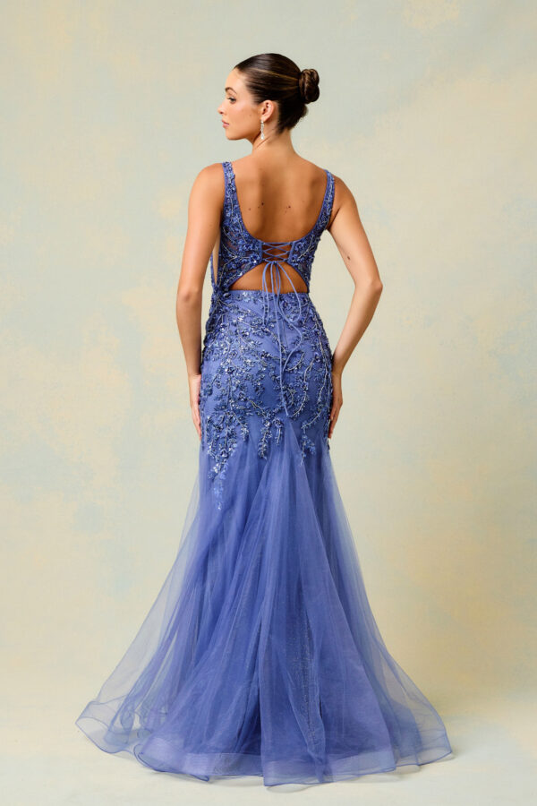 Vestido de fiesta blue L - Cód. 16347 - Imagen 3