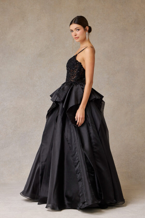 Vestido de fiesta black M - Cód. 16348 - Imagen 5