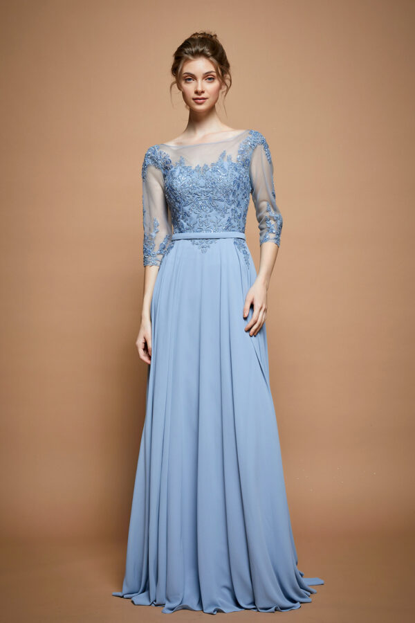 Vestido de fiesta ice blue 3XL - Cód. 16349