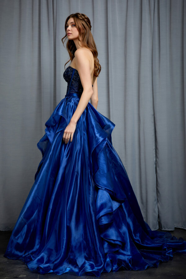 Vestido de fiesta navy M - Cód. 16350 - Imagen 5
