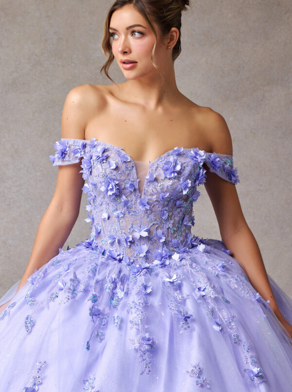 Vestido de quince años lilac M - Cód. 16335 - Imagen 4