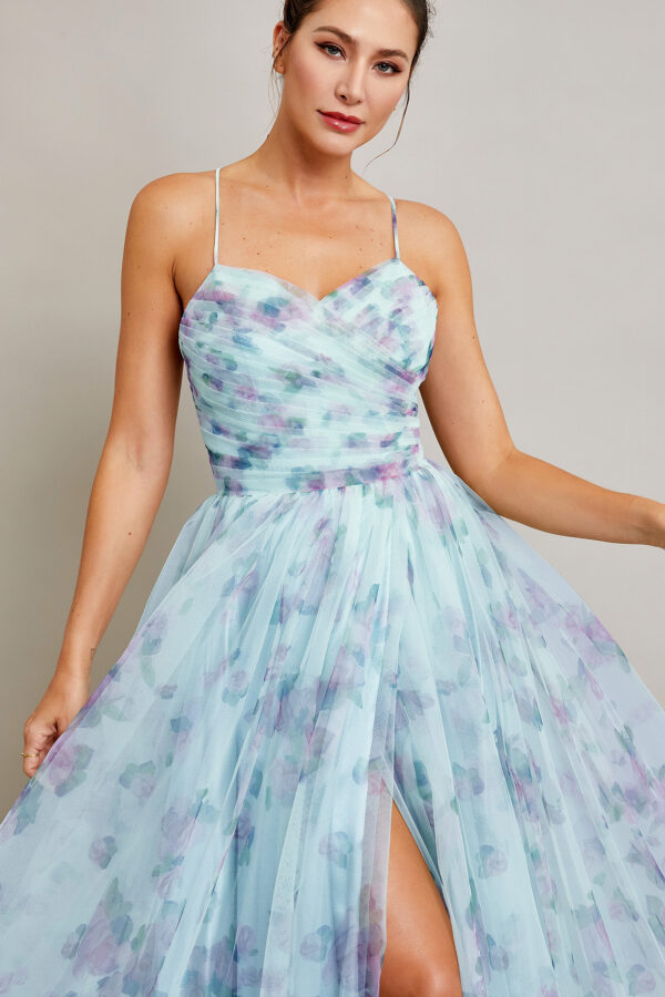 Vestido de fiesta light blue M - Cód. 16352 - Imagen 2