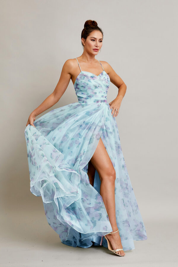 Vestido de fiesta light blue M - Cód. 16352