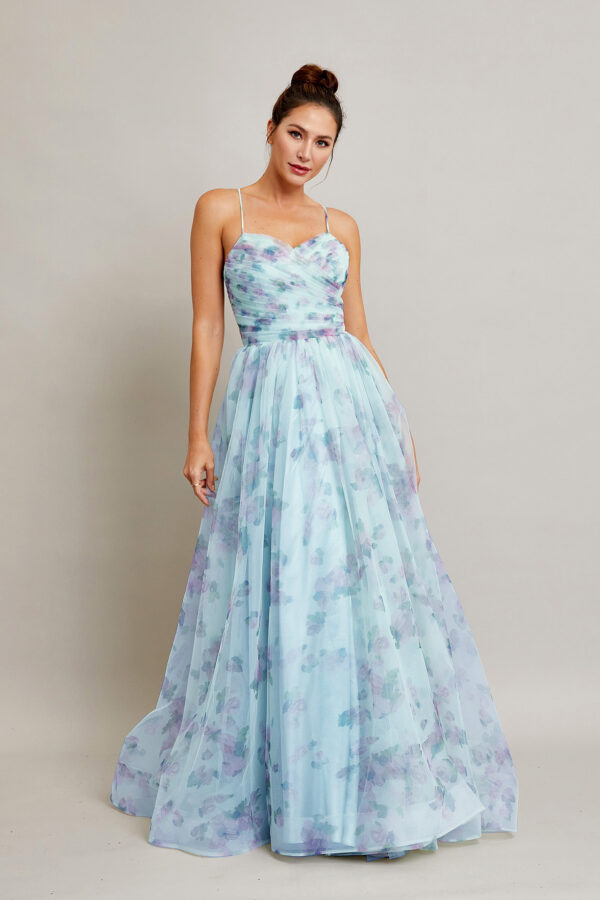 Vestido de fiesta light blue M - Cód. 16352 - Imagen 4