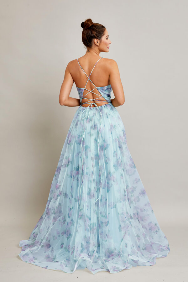 Vestido de fiesta light blue M - Cód. 16352 - Imagen 5