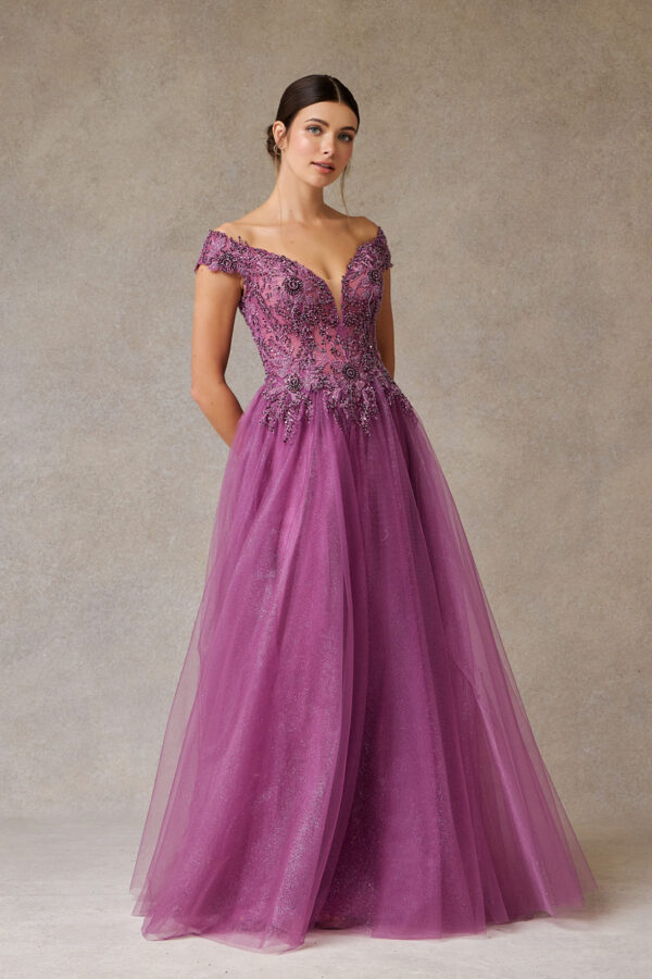 Vestido de fiesta plum Xl - Cód. 16353
