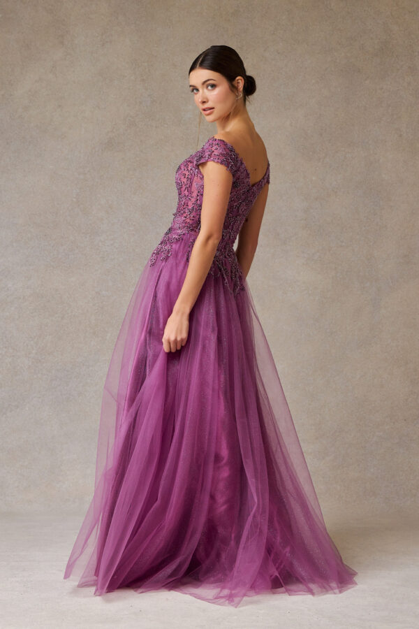Vestido de fiesta plum Xl - Cód. 16353 - Imagen 3