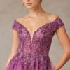 Vestido de fiesta plum Xl - Cód. 16353 - Imagen 4