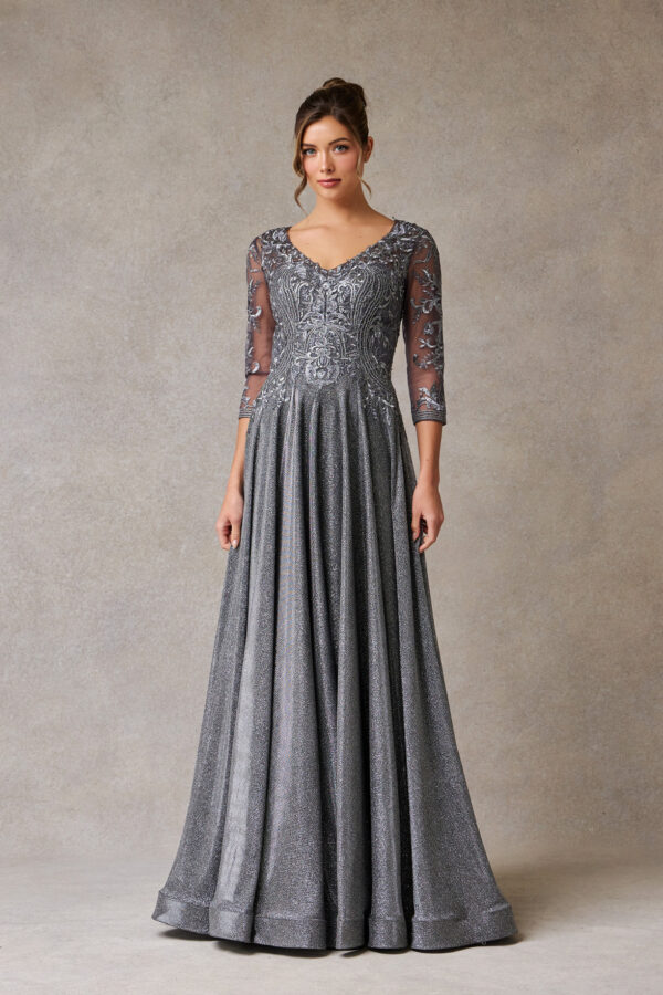 Vestido de fiesta charcoal 3XL - Cód. 16354