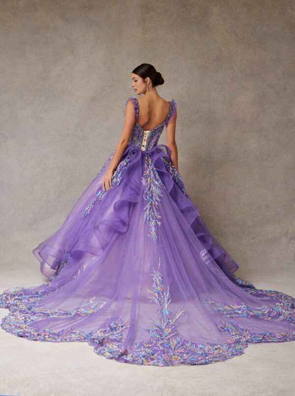 Vestido de quince años purple multi M - Cód. 16336 - Imagen 3
