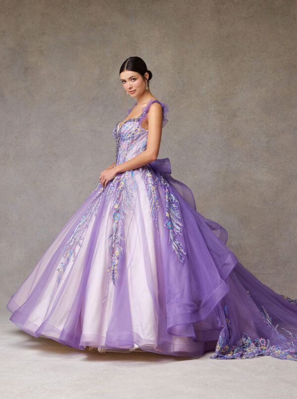 Vestido de quince años purple multi M - Cód. 16336 - Imagen 5