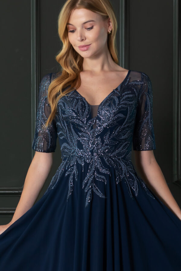Vestido de fiesta navy 4XL - Cód. 16356 - Imagen 2