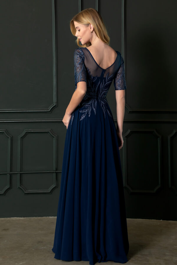 Vestido de fiesta navy 4XL - Cód. 16356 - Imagen 4