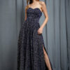 Vestido de fiesta navy M - Cód. 16360