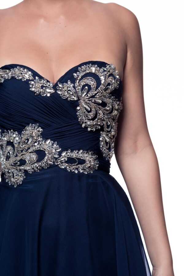 Vestido de fiesta navy M - Cód. 16362 - Imagen 4