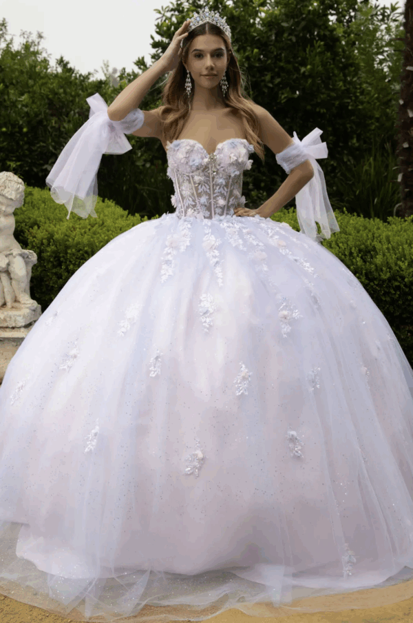 Vestido de quince años blue/pink M - Cód. 16365
