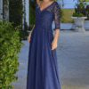 Vestido de fiesta navy 4XL - Cód. 16369