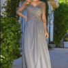 Vestido de fiesta charcoal 2XL - Cód. 16370