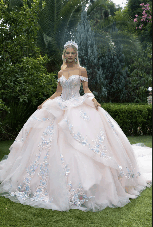Vestido de quince años blush S - Cód. 16366