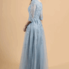 Vestido de fiesta smoky blue 2XL - Cód. 16372 - Imagen 3