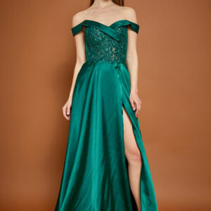Vestido de fiesta hunter green L - Cód. 16502