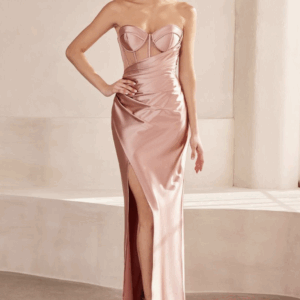 Vestido de fiesta rose gold M - Cód. 16587