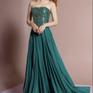 Vestido de fiesta green M - Cód. 16791