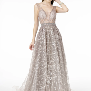 Vestido de fiesta mauve S - Cód. 16801