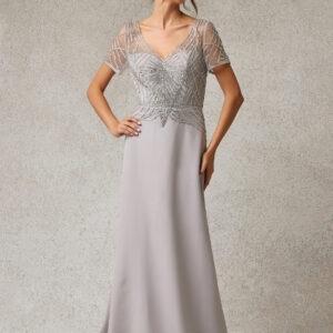 Vestido de fiesta silver XL - Cód. 16957