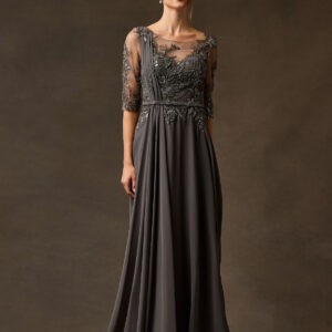 Vestido de fiesta charcoal XL - Cód. 17074