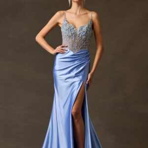 Vestido de fiesta ice blue M - Cód. 17127