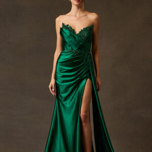 Vestido de fiesta hunter green L - Cód. 17129