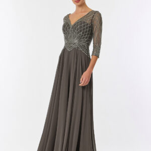 Vestido de fiesta charcoal 2XL - Cód. 17134