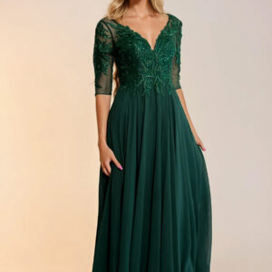 Vestido de fiesta hunter green XL - Cód. 17148