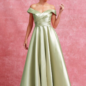 Vestido de fiesta sage L - Cód. 17153