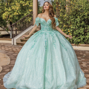Vestido de quince años mint XL - Cod. 17288