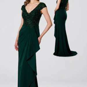 Vestido de fiesta hunter green 14 - Cód. 17514