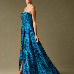 Vestido de fiesta blue print L - Cód. 17435