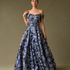 Vestidode fiesta navy print 2XL - Cód. 17439