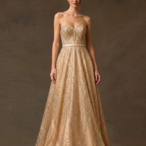 Vestido de fiesta gold L - Cód. 17441