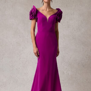 Vestido de fiesta magenta L - Cód. 17444