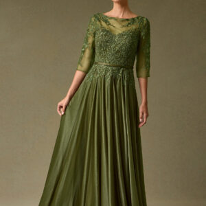 Vestido de fiesta olive 2XL - Cód. 17451