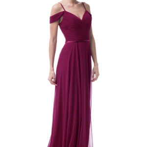 Vestido de fiesta magenta M - Cód. 17465