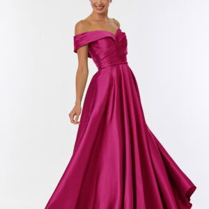 Vestido de fiesta magenta M - Cód. 17479